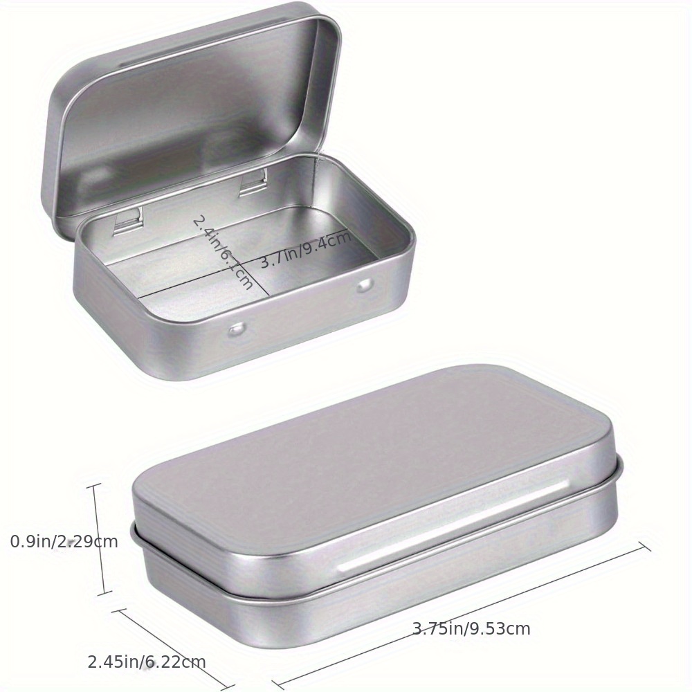 Personalized Custom Engraved Rectangular Metal Hinged Can, Gift for Him